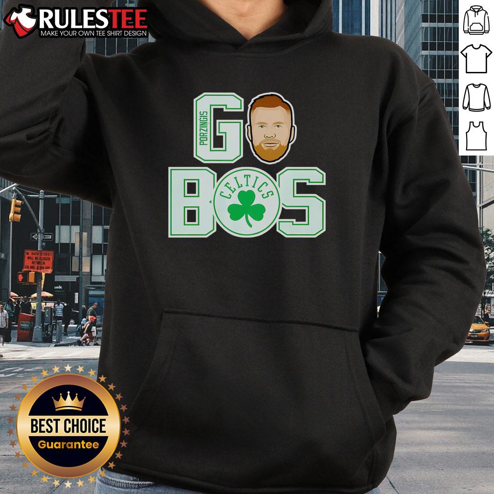 Nice Go Bos Kristaps Porzingis Boston Celtics T-Shirt - Image 2