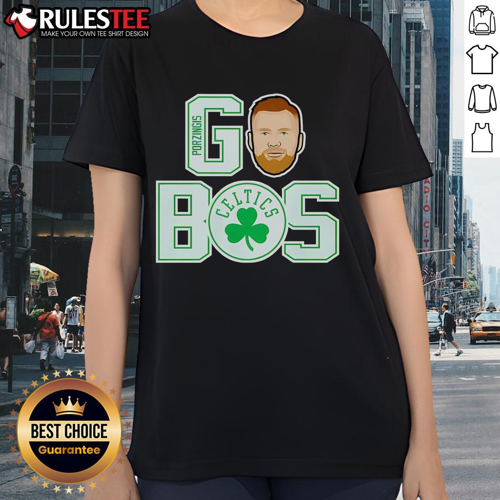 Nice Go Bos Kristaps Porzingis Boston Celtics T-Shirt - Image 3