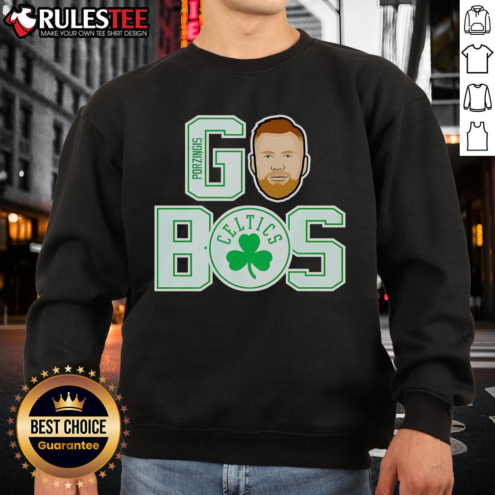 Nice Go Bos Kristaps Porzingis Boston Celtics T-Shirt - Image 5