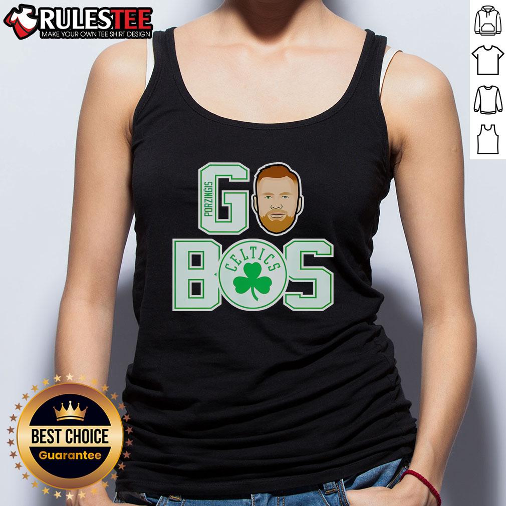 Nice Go Bos Kristaps Porzingis Boston Celtics T-Shirt - Image 4