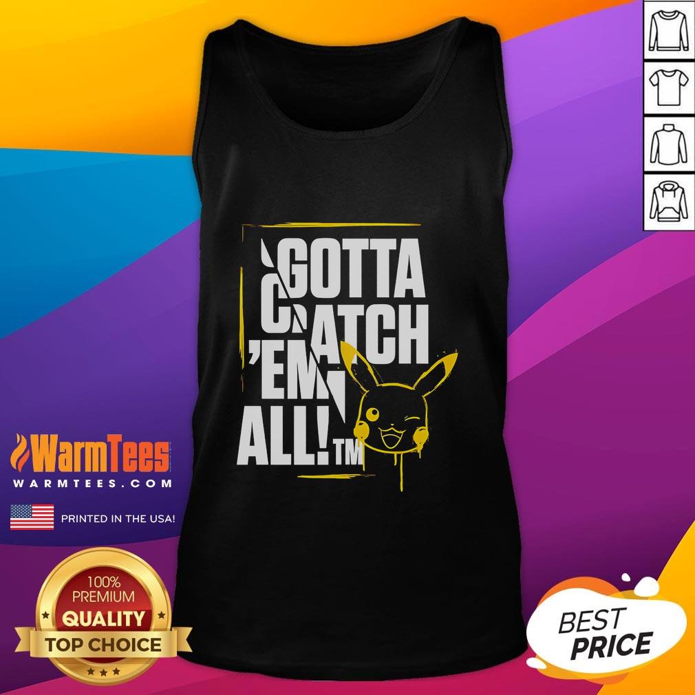 Nice Gotta Catch Em All Pikachu Art Cropped Graphic T-Shirt - Image 4