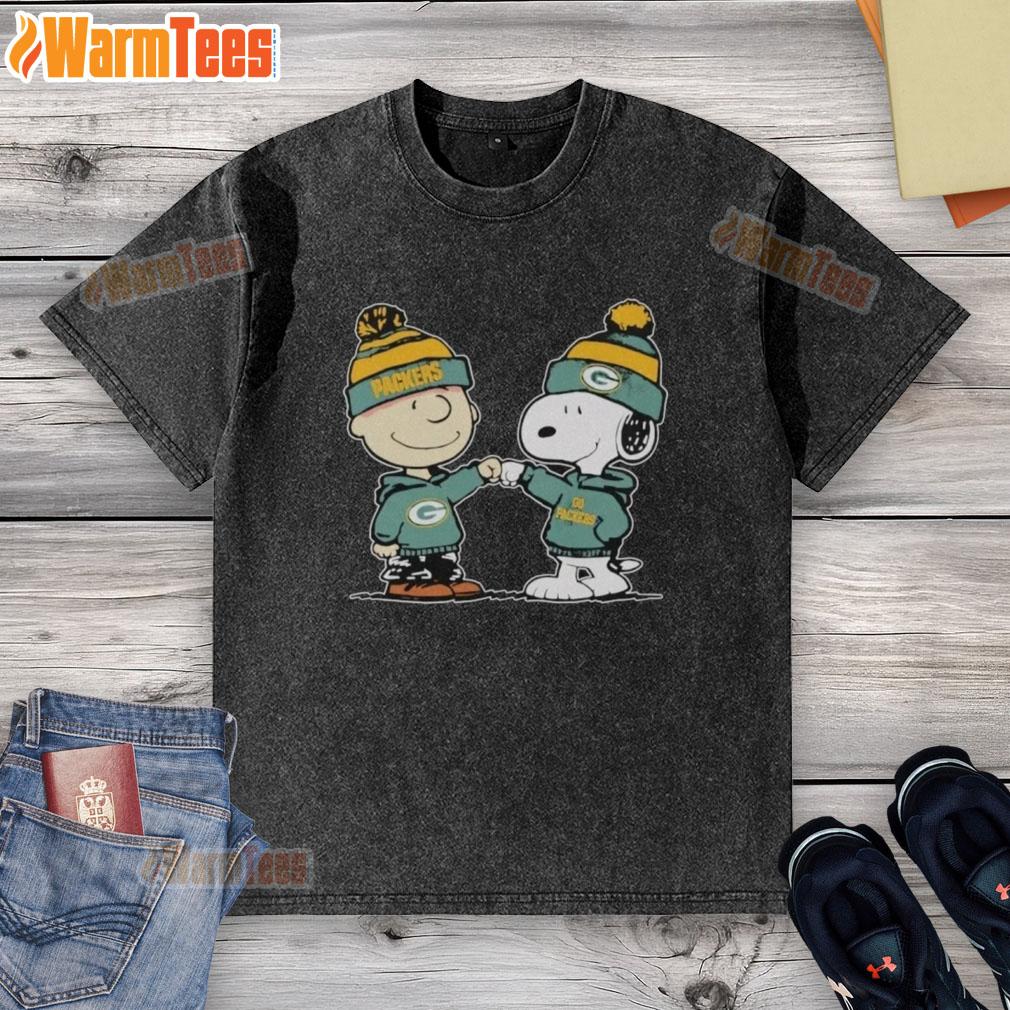 Nice Green Bay Packers Snoopy And Charlie Brown Best Friends T-Shirt - Image 6