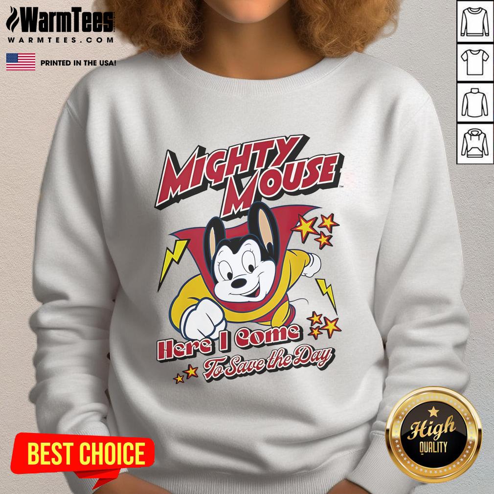 Nice Here I Come To Save The Day Mighty Mouse T-Shirt - Image 5