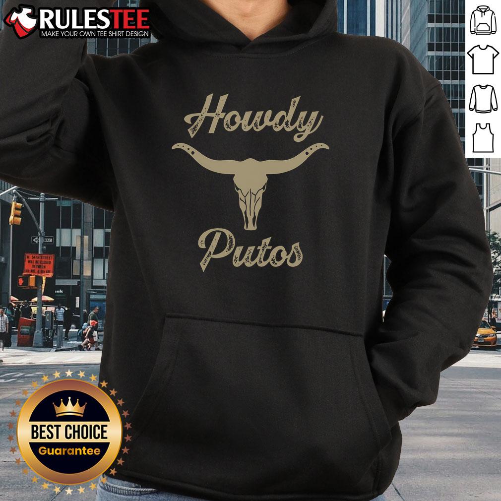 Nice Howdy Putos Bull Skull Country Cowboy Western T-Shirt - Image 2