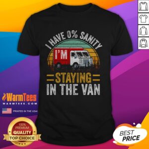 Nice I Have 0% Sanity I'm Staying In The Van Phasmophobia Vintage Sunset T-Shirt