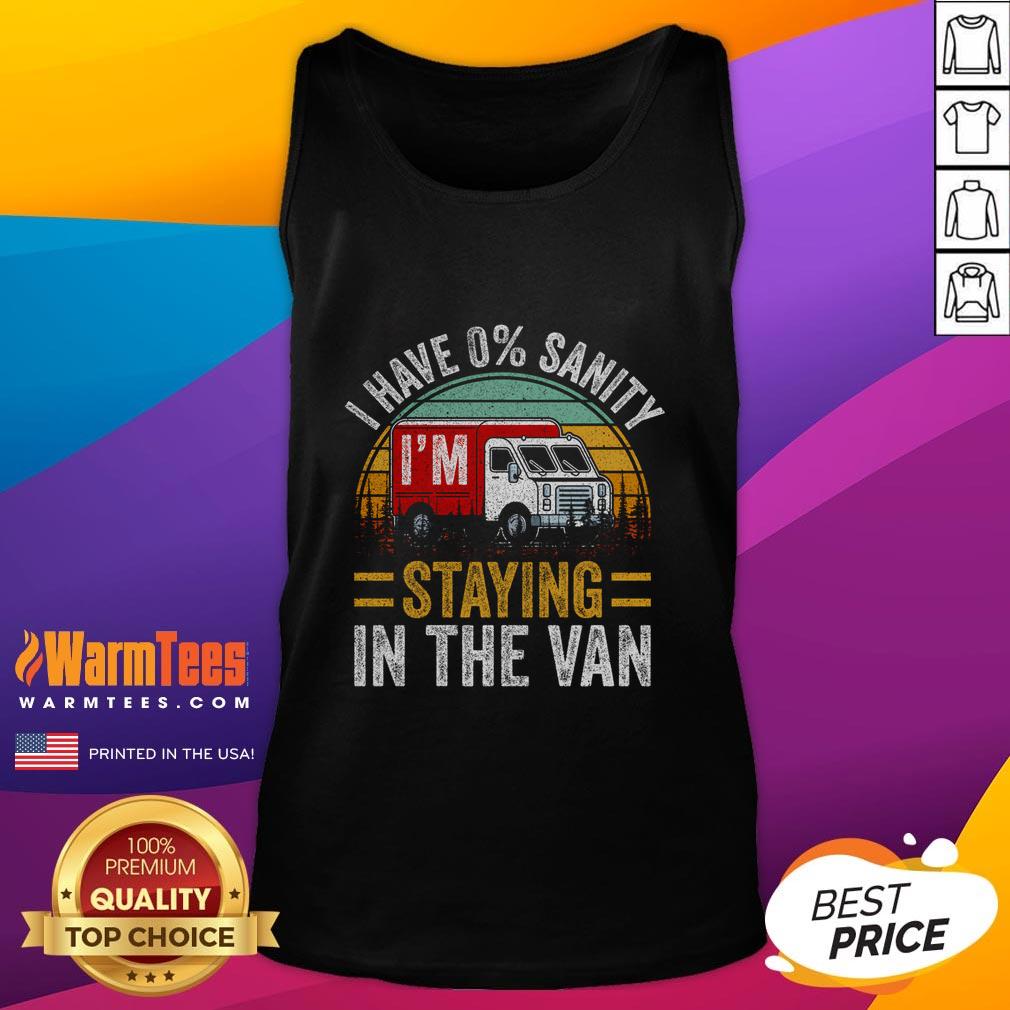 Nice I Have 0% Sanity I'm Staying In The Van Phasmophobia Vintage Sunset T-Shirt - Image 4