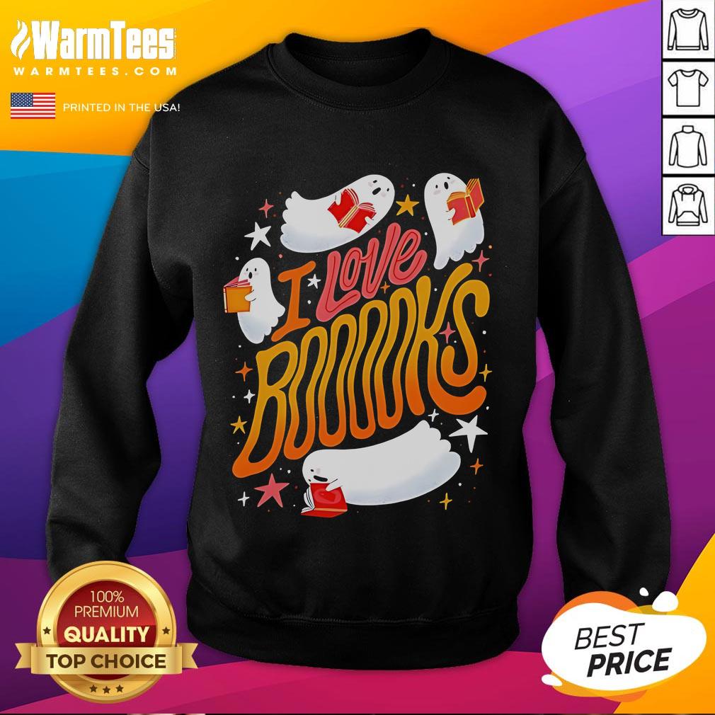 Nice I Love Booooks Halloween Season T-Shirt - Image 5