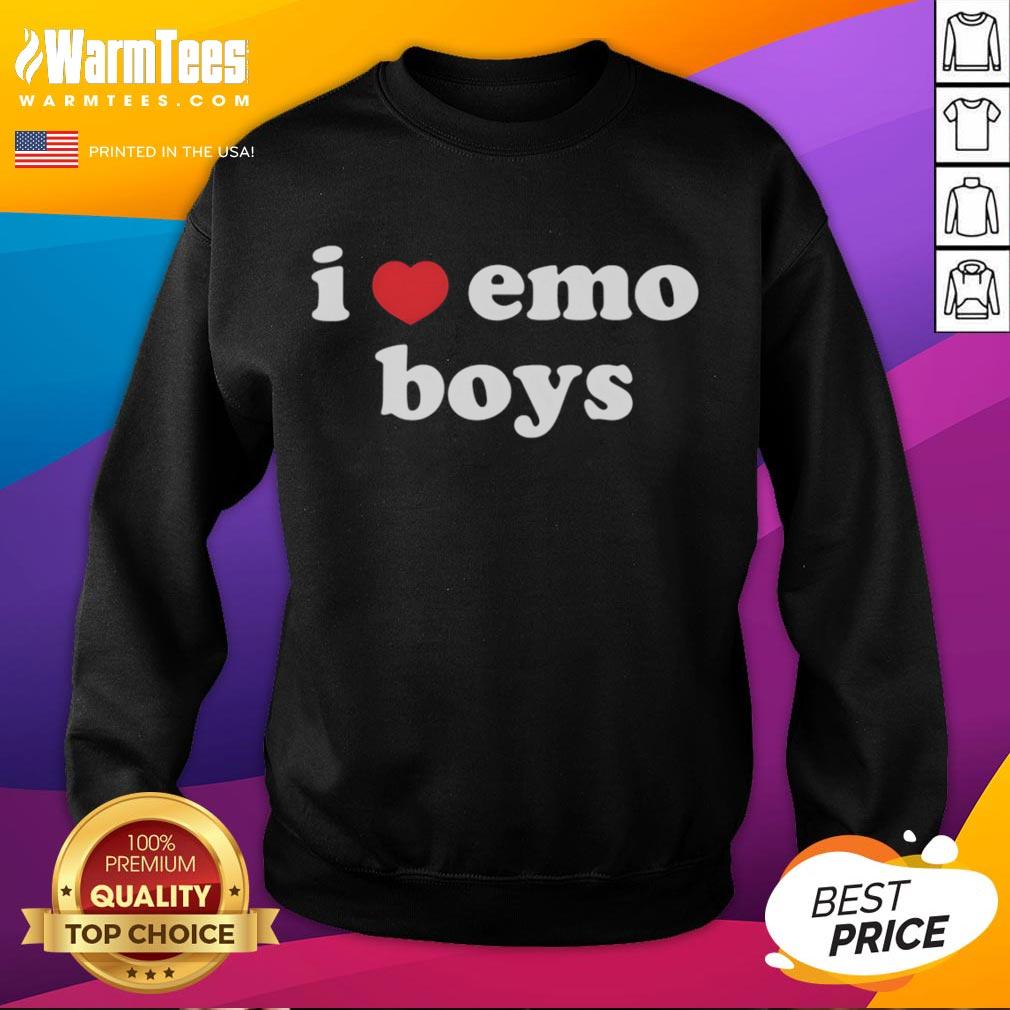 Nice I Love Emo Boys T-Shirt - Image 5
