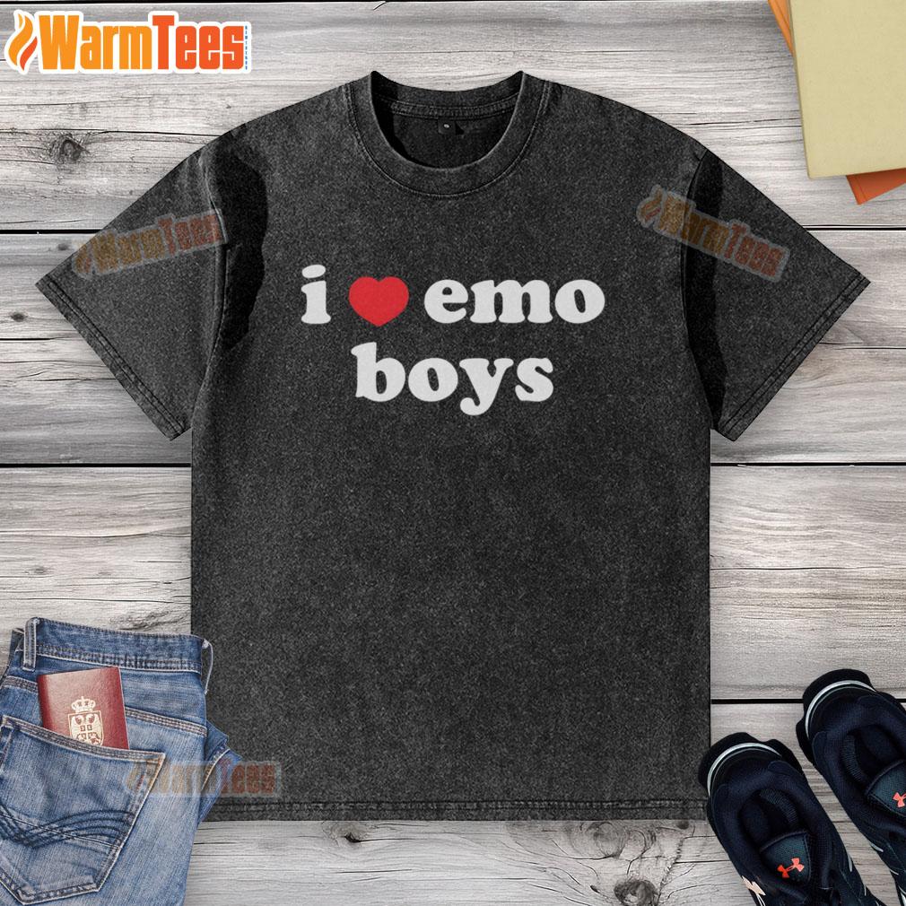 Nice I Love Emo Boys T-Shirt - Image 6