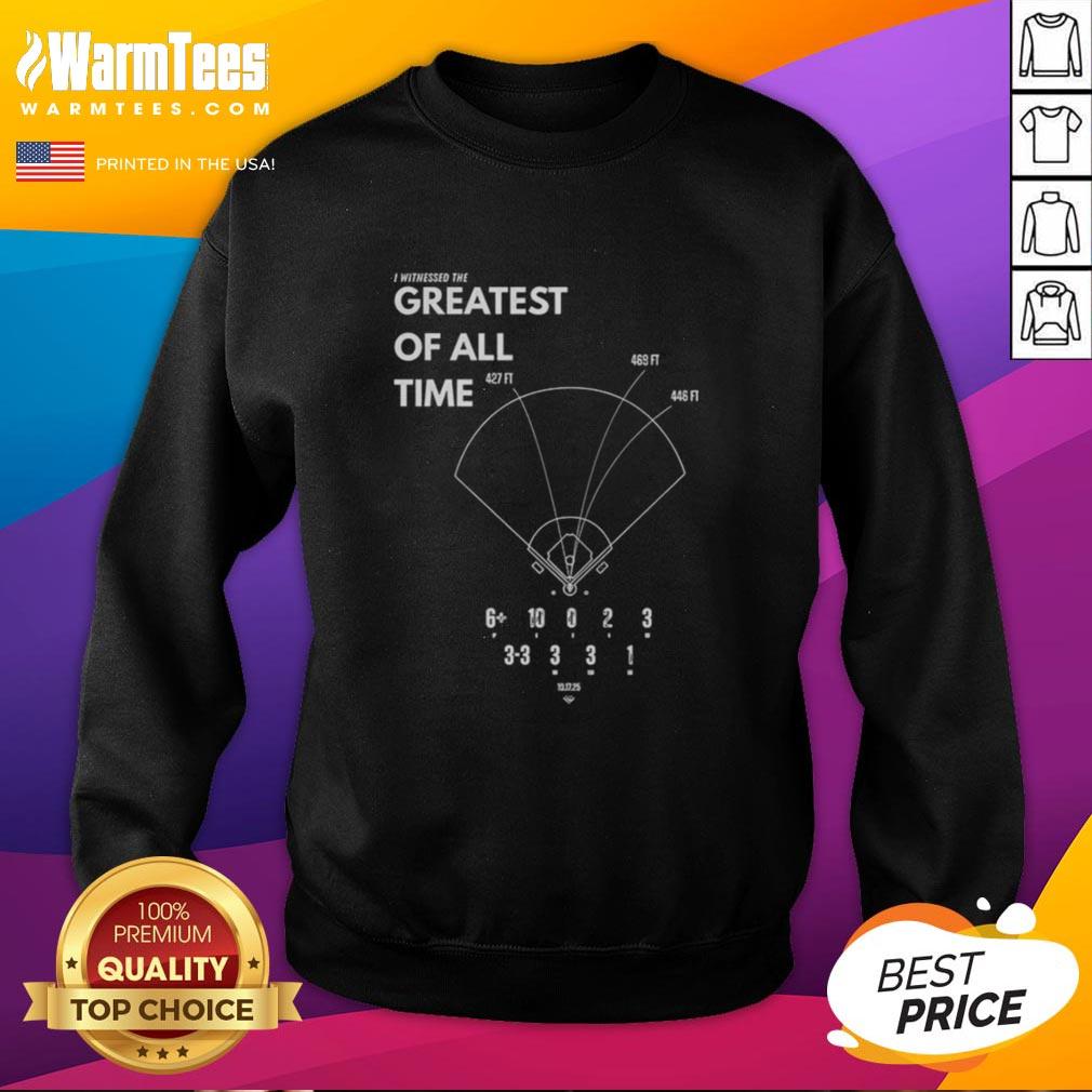 Nice I Witnessed The Greatest Of All Time Los Angeles Dodgers Baseball T-Shirt - Image 5