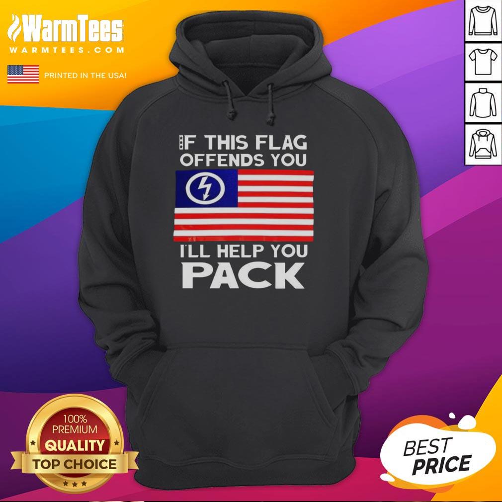 Nice If This Flag Offends You I'll Help You Pack Flag Music Lover T-Shirt - Image 2