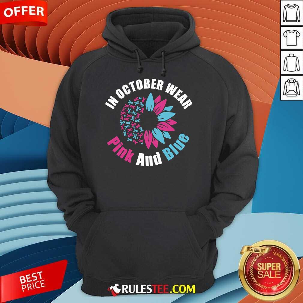 Nice In October Wear Pink And Blue T-Shirt - Image 2