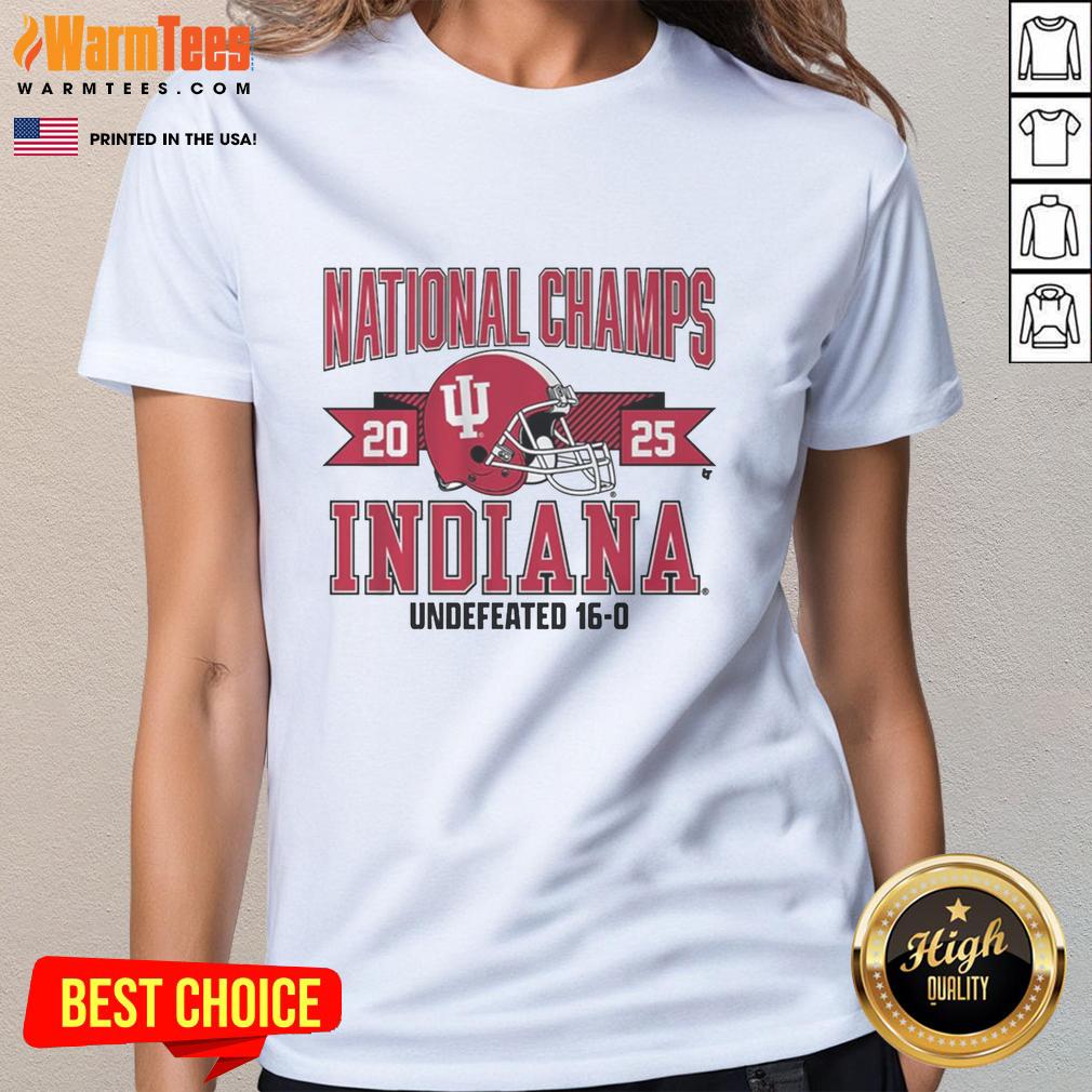 Nice Indiana Football 2025 CFP National Champions Arched Helmet T-Shirt - Image 3