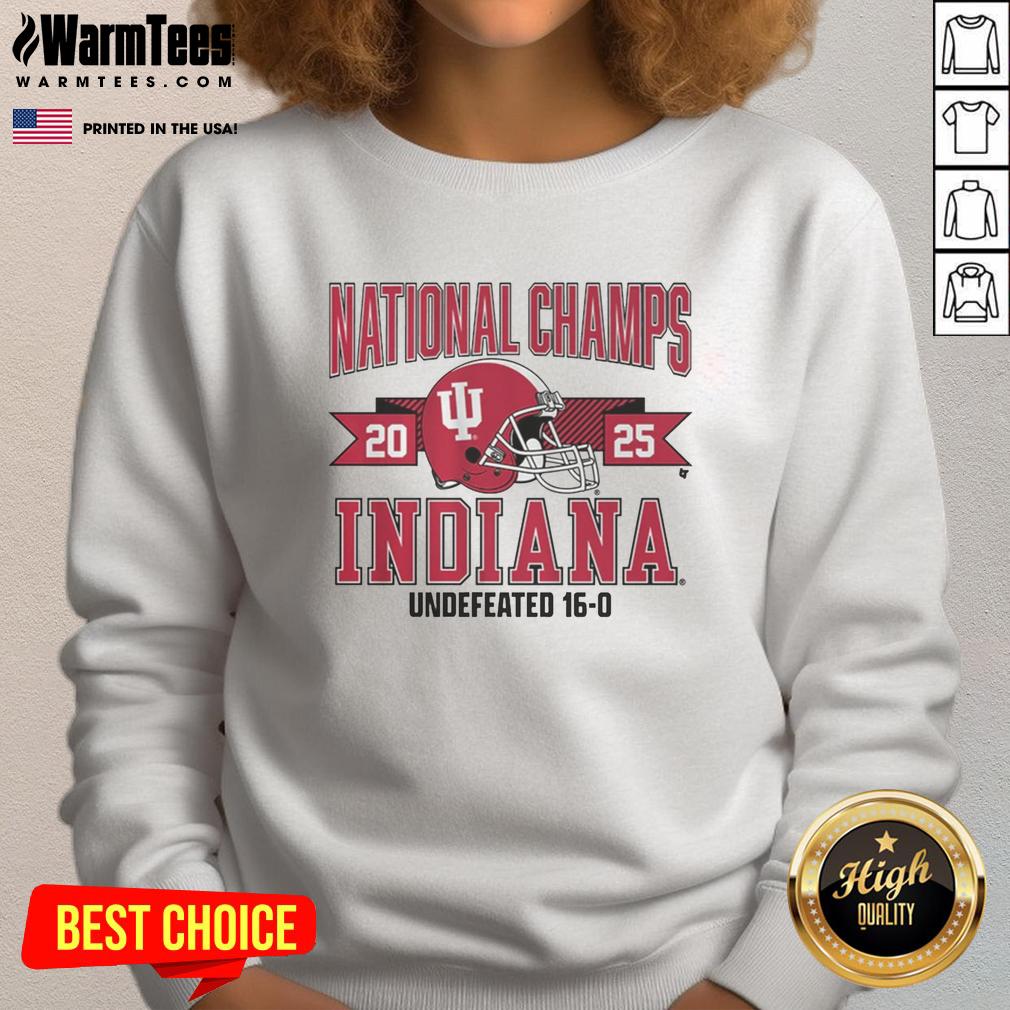 Nice Indiana Football 2025 CFP National Champions Arched Helmet T-Shirt - Image 5