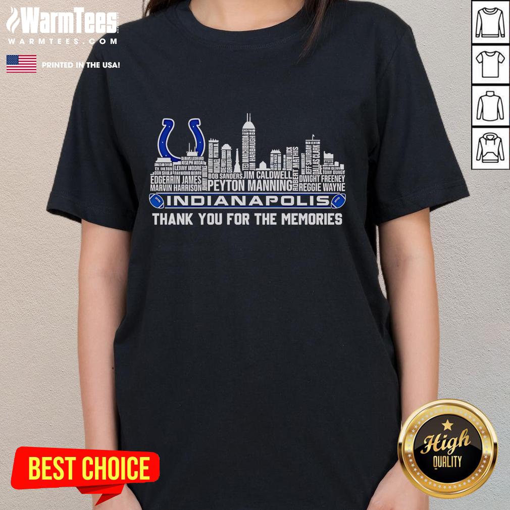 Nice Indianapolis Thank You For The Memories Players Name City T-Shirt - Image 3