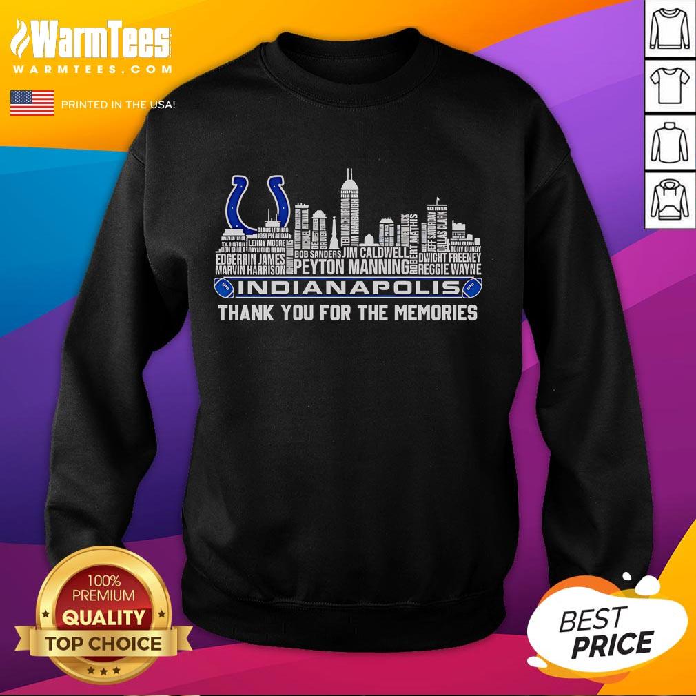 Nice Indianapolis Thank You For The Memories Players Name City T-Shirt - Image 5