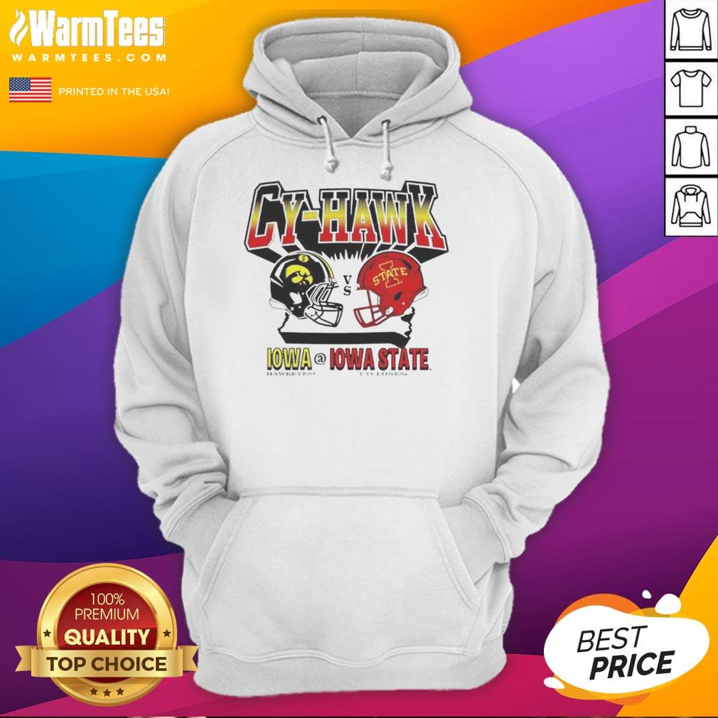 Nice Iowa Hawkeyes Vs Iowa State Cyclones Cy-Hawk T-Shirt - Image 2