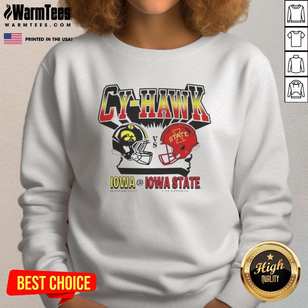 Nice Iowa Hawkeyes Vs Iowa State Cyclones Cy-Hawk T-Shirt - Image 5