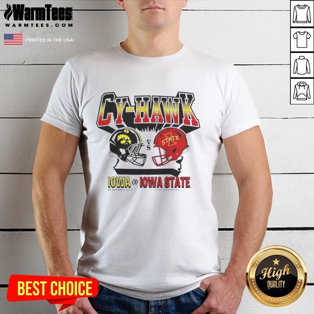 Nice Iowa Hawkeyes Vs Iowa State Cyclones Cy-Hawk T-Shirt
