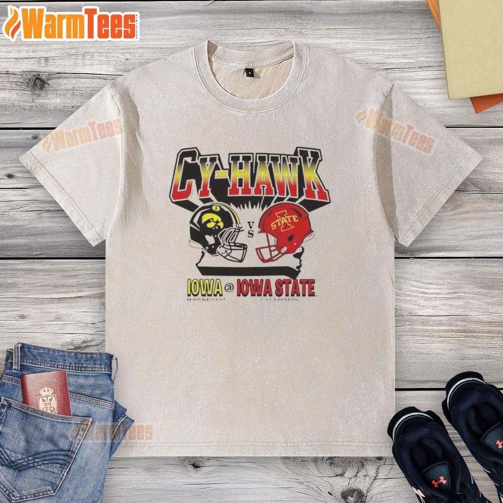 Nice Iowa Hawkeyes Vs Iowa State Cyclones Cy-Hawk T-Shirt - Image 6