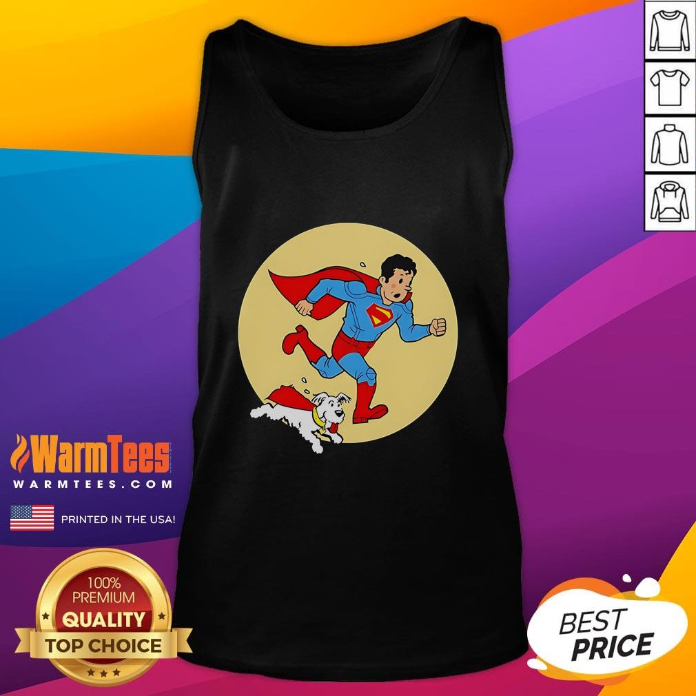 Nice Kal-El And Krypto X The Adventures Of Tintin The Adventures Of A Super Guy T-Shirt - Image 4