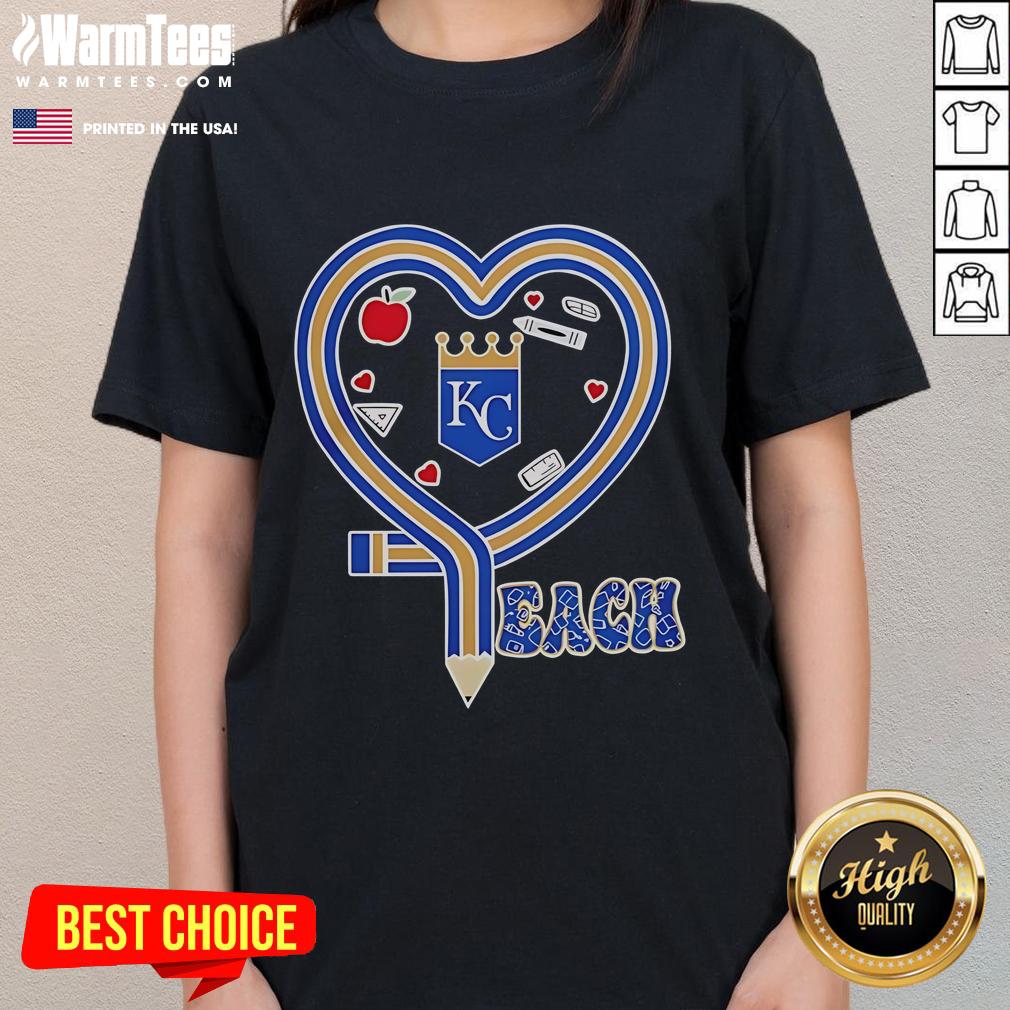 Nice Kansas City Royals Love Teaching Heart Pencil T-Shirt - Image 3
