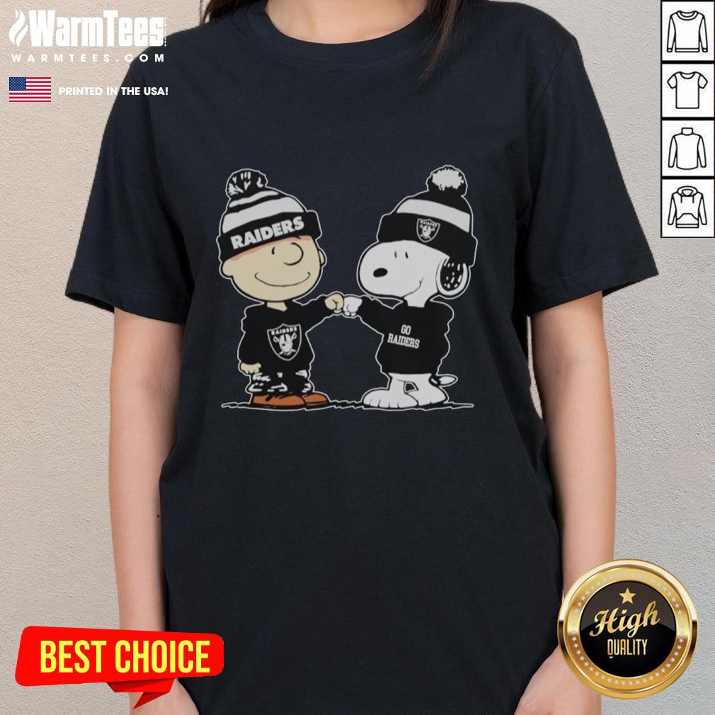 Nice Los Angeles Raiders Snoopy And Charlie Brown Best Friends T-Shirt - Image 3