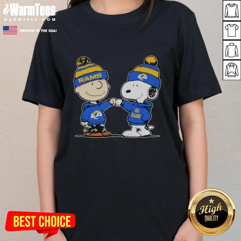 Nice Los Angeles Rams Snoopy And Charlie Brown Best Friends T-Shirt - Image 3