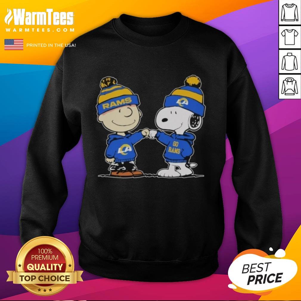 Nice Los Angeles Rams Snoopy And Charlie Brown Best Friends T-Shirt - Image 5