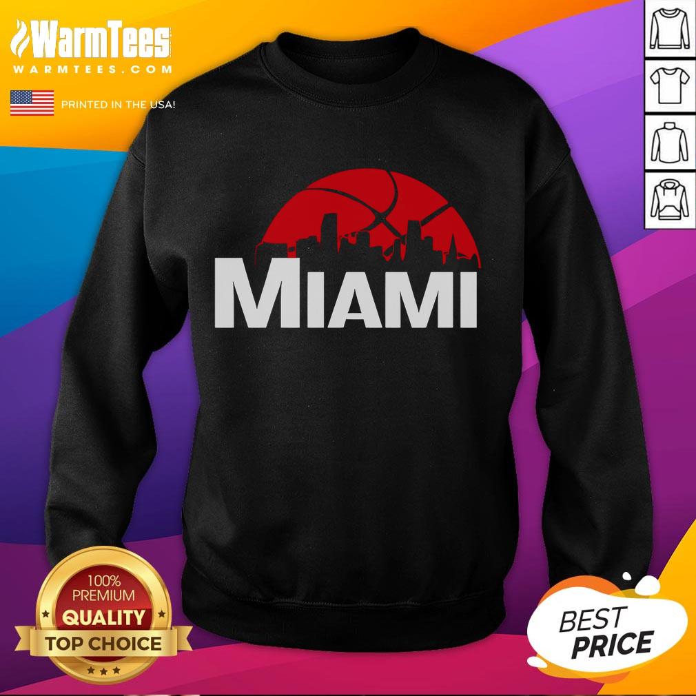 Nice Miami Heat Cityscape Skyline Style 2025 T-Shirt - Image 5