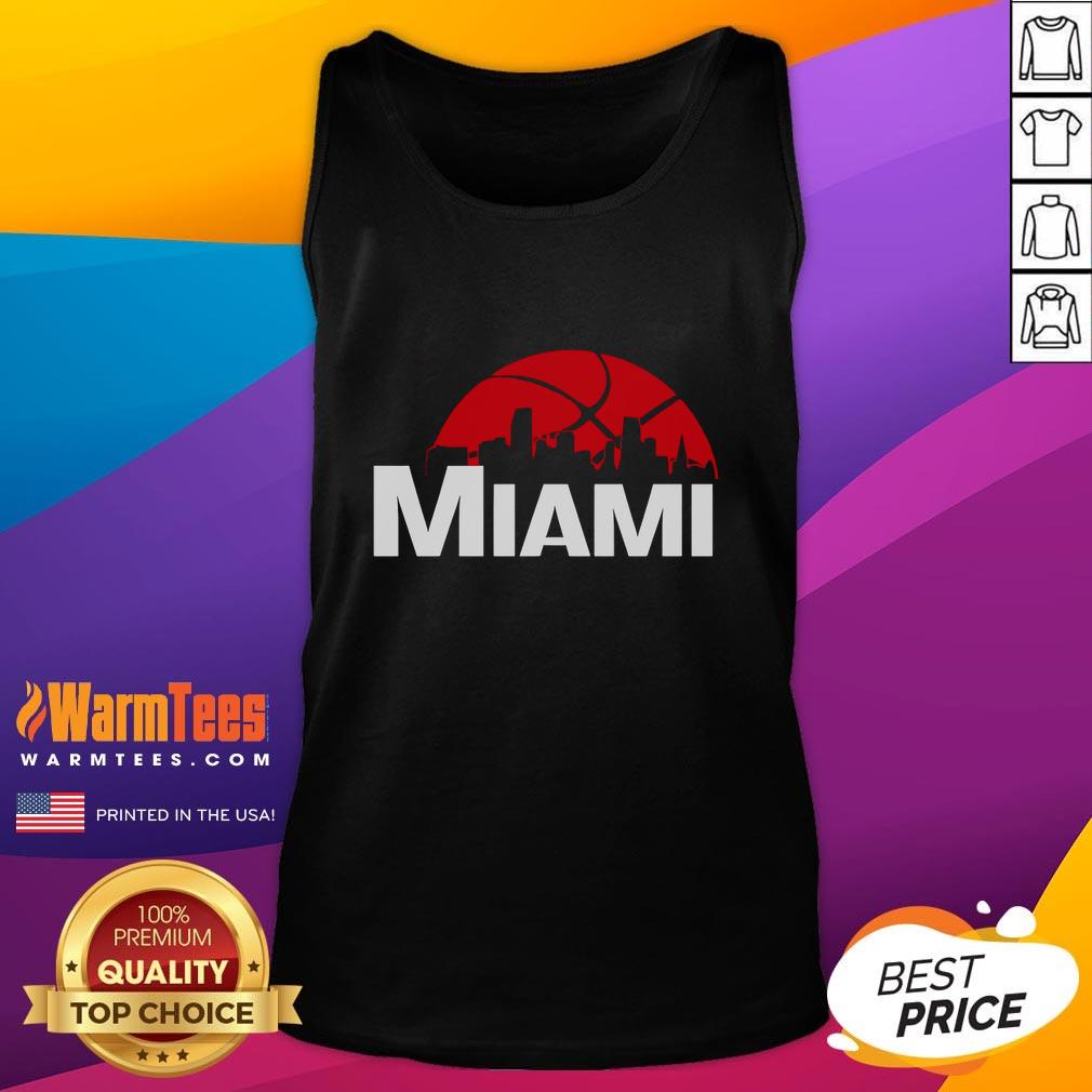 Nice Miami Heat Cityscape Skyline Style 2025 T-Shirt - Image 4