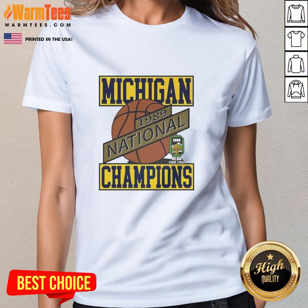 Nice Michigan Wolverines Basketball National Champions 1989 T-Shirt - Image 3