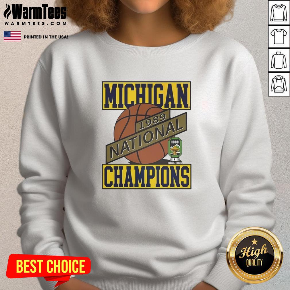 Nice Michigan Wolverines Basketball National Champions 1989 T-Shirt - Image 5