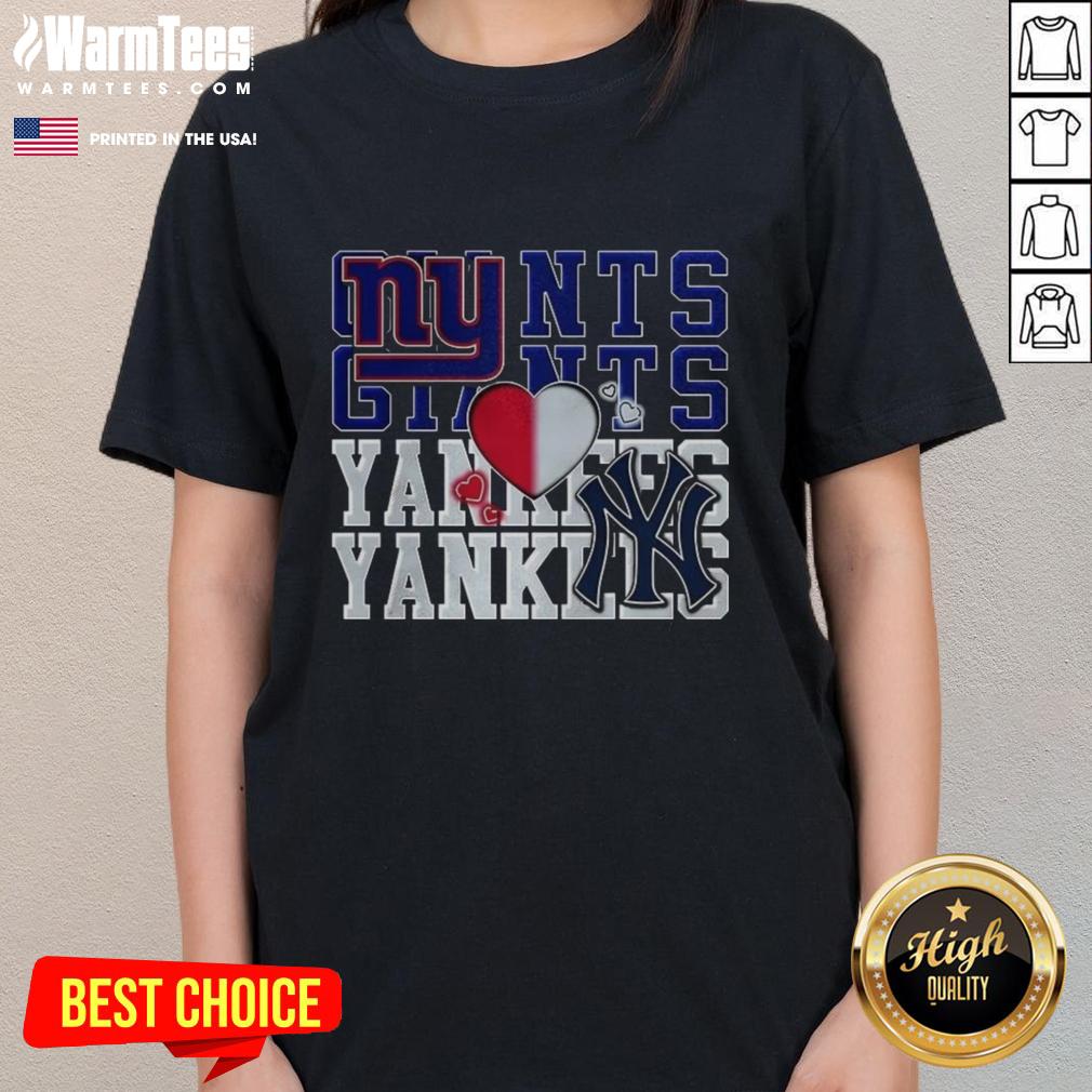 Nice New York Giants NFL And New York Yankees Mlb Sport Lover T-Shirt - Image 3