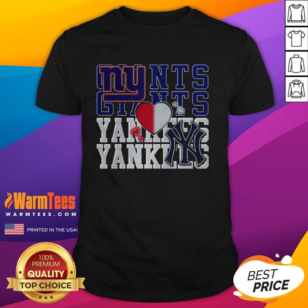 Nice New York Giants NFL And New York Yankees Mlb Sport Lover T-Shirt