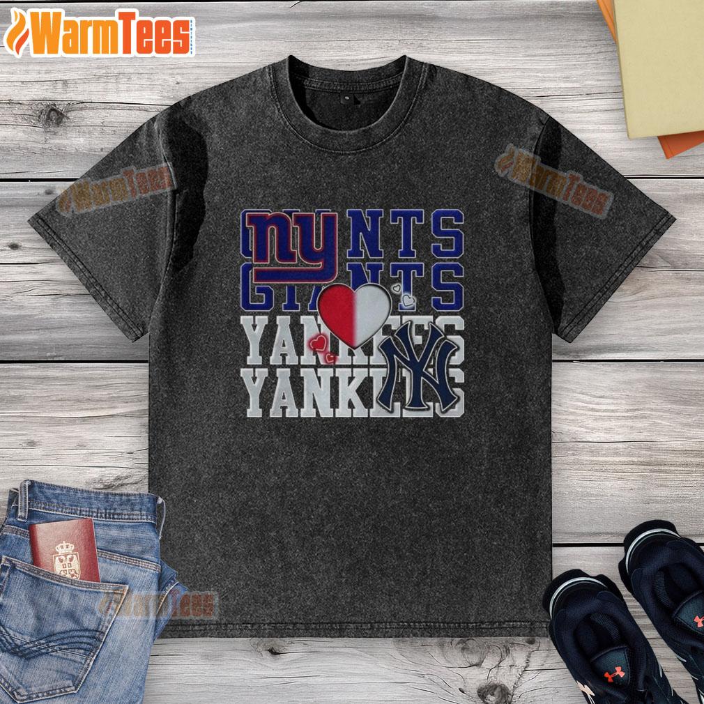 Nice New York Giants NFL And New York Yankees Mlb Sport Lover T-Shirt - Image 6