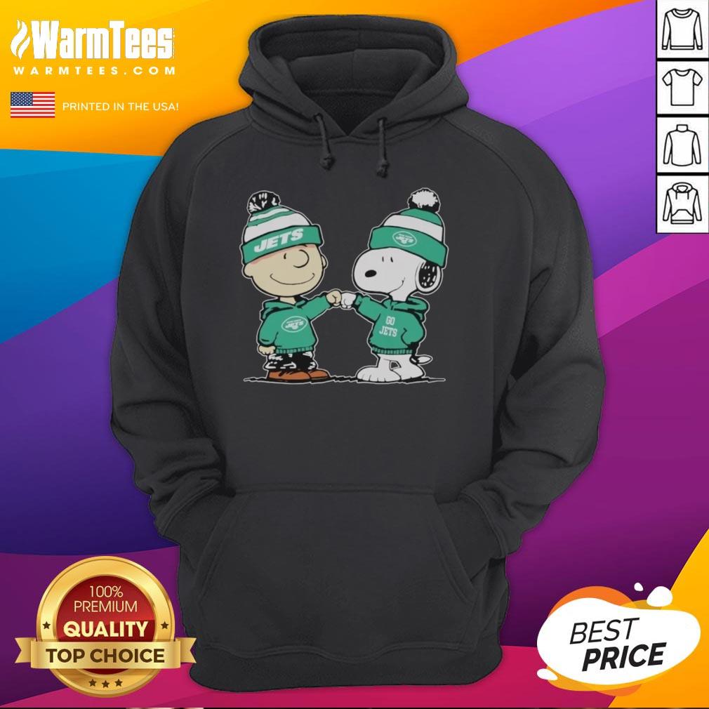 Nice New York Jets Snoopy And Charlie Brown Best Friends T-Shirt - Image 2