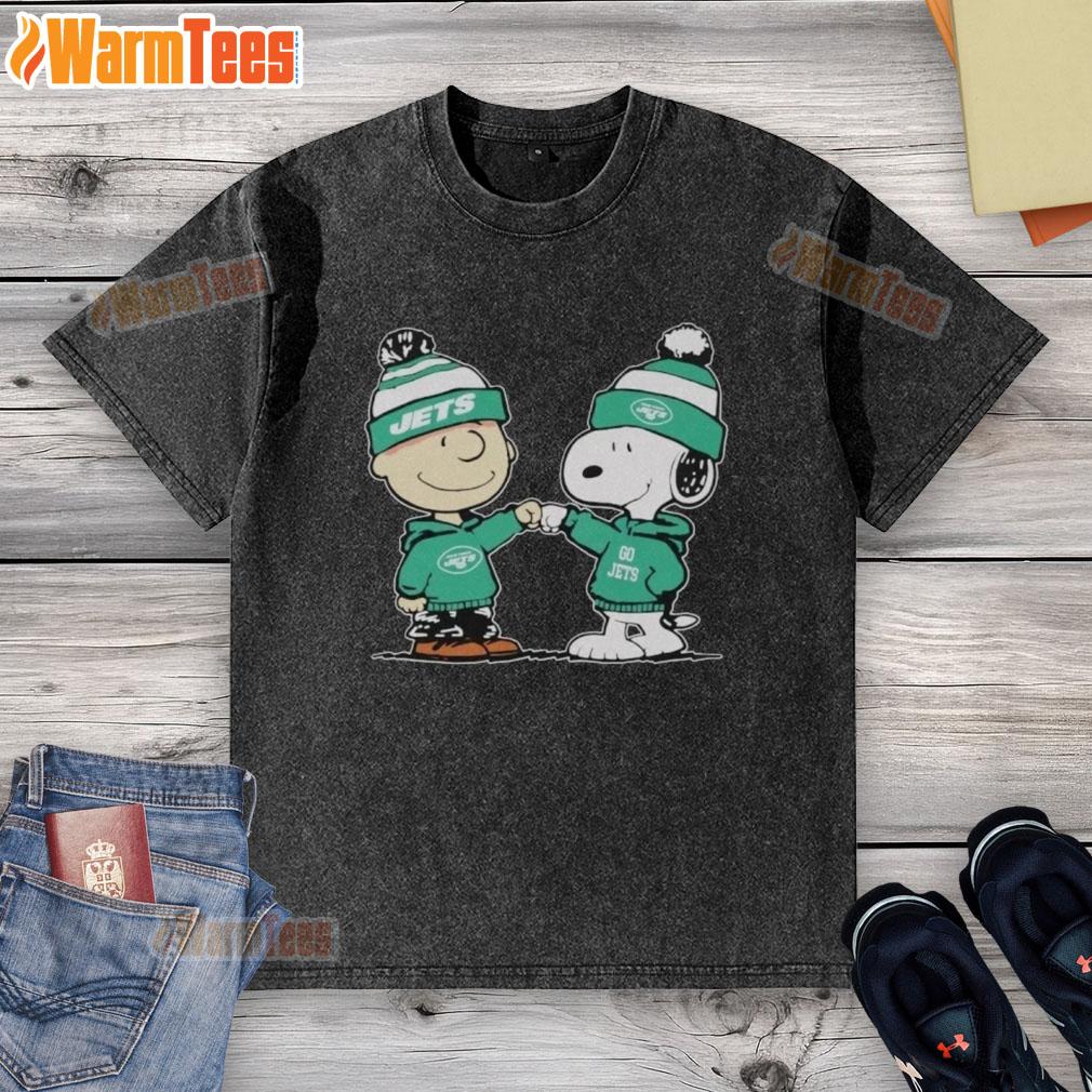 Nice New York Jets Snoopy And Charlie Brown Best Friends T-Shirt - Image 6