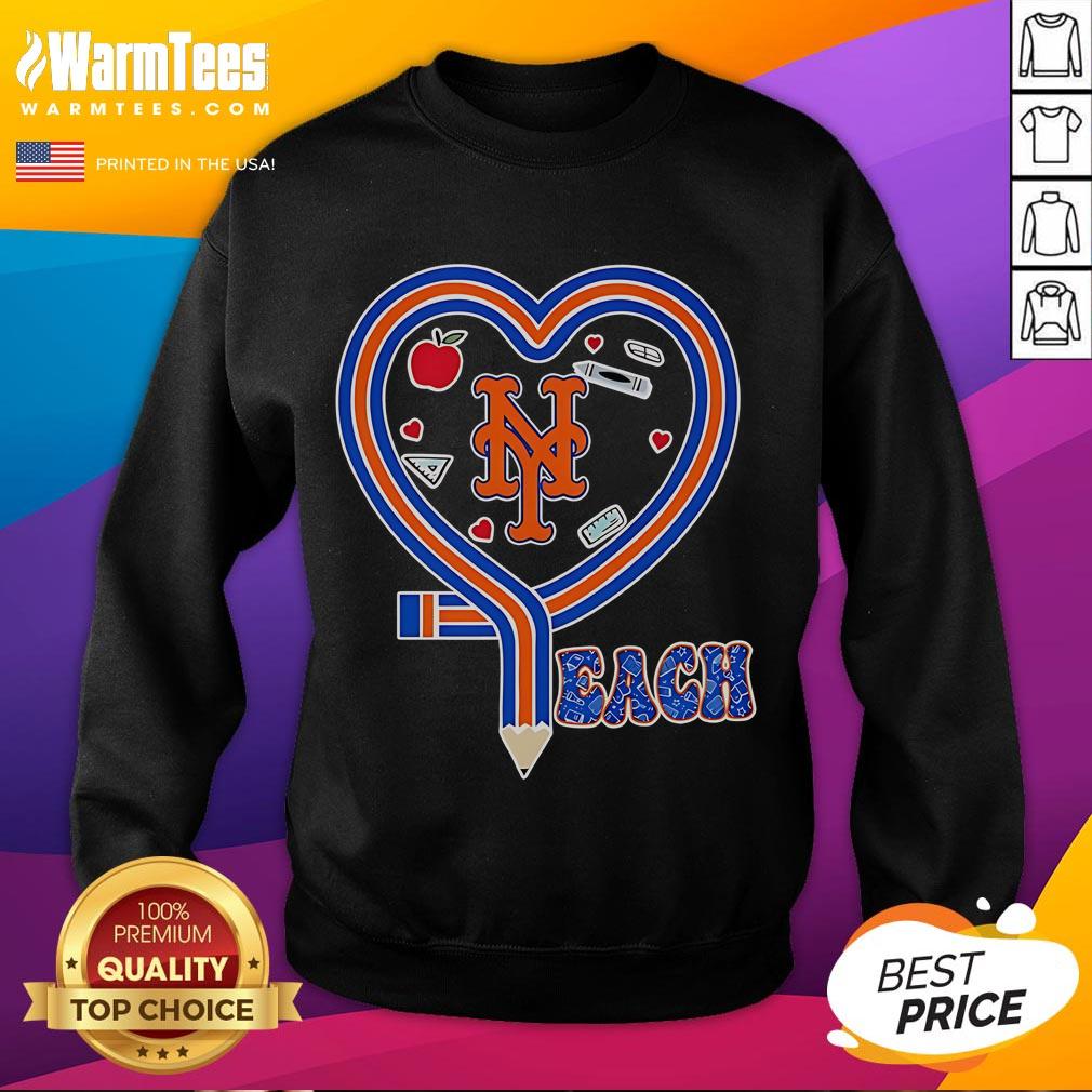 Nice New York Mets Teach Love Teaching T-Shirt - Image 5