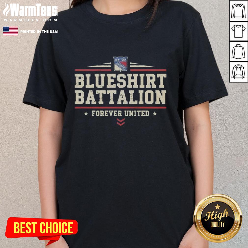Nice New York Rangers Blueshirt Battalion Forever United T-Shirt - Image 3