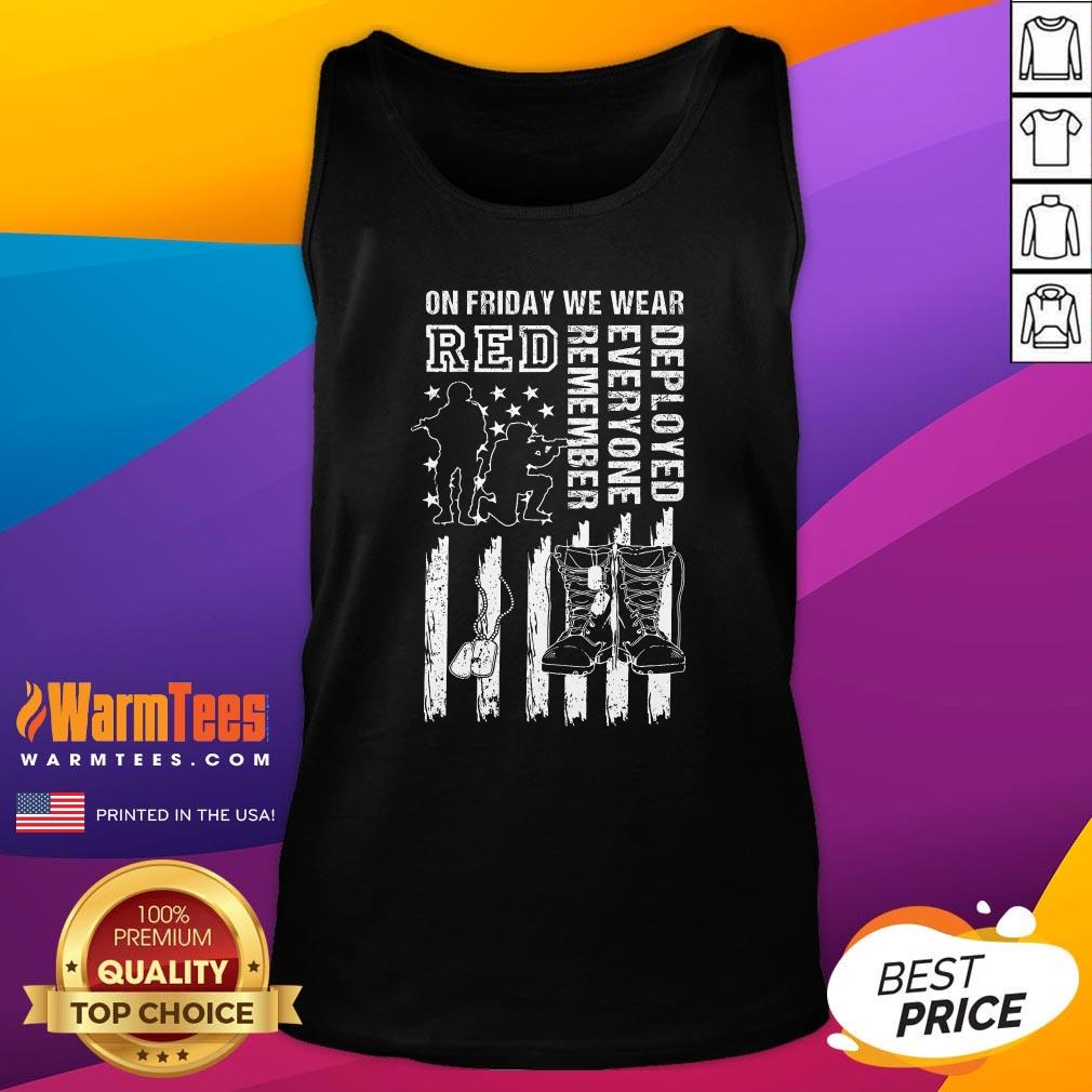 Nice On Friday We Wear Red American Flag Military Supportive T-Shirt - Image 5
