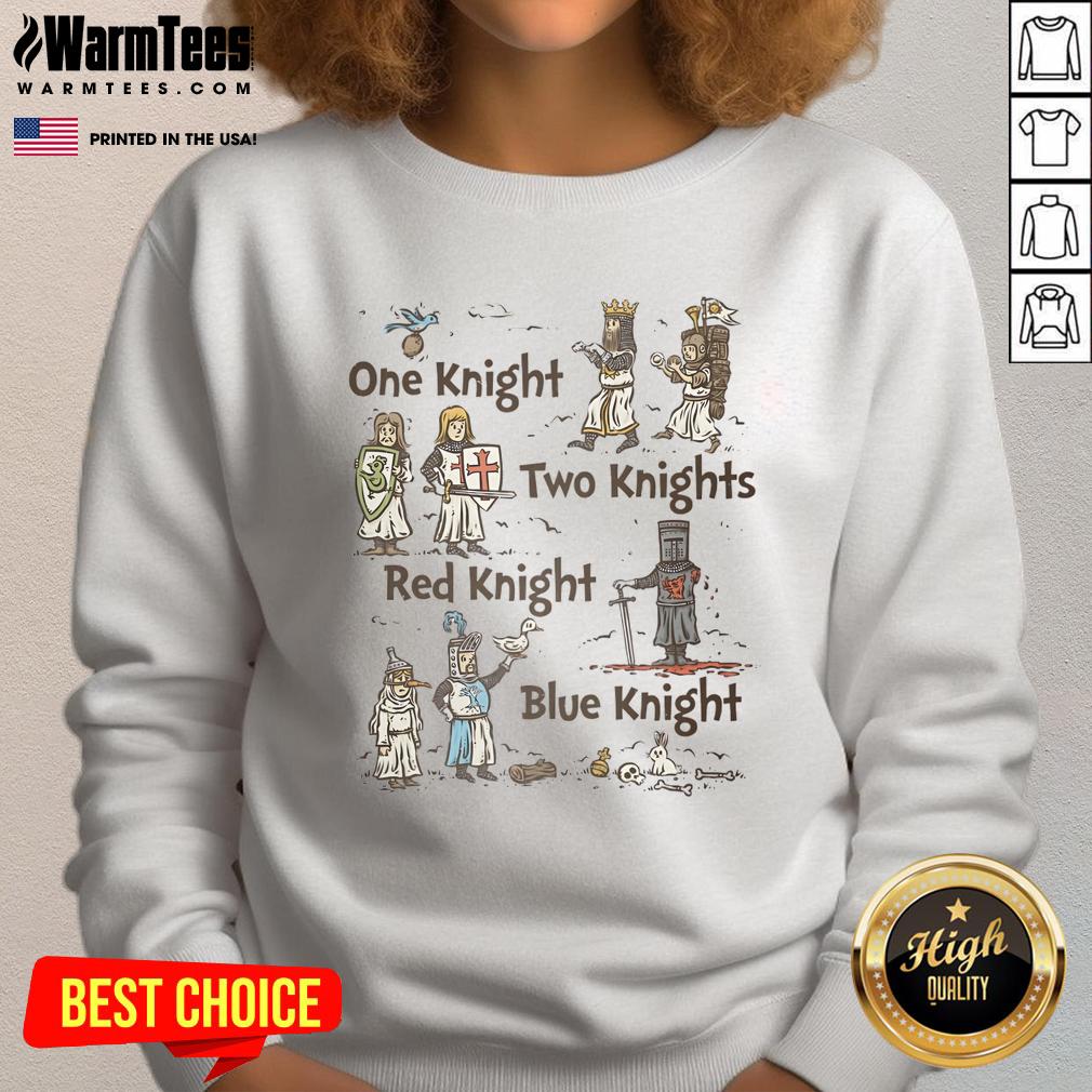 Nice One Knight Two Knights Red Knight Blue Knight T-Shirt - Image 5