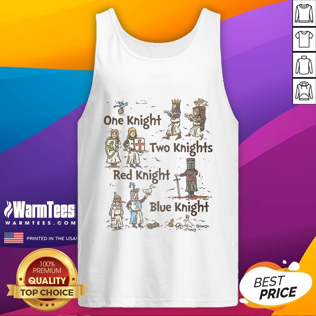 Nice One Knight Two Knights Red Knight Blue Knight T-Shirt - Image 4