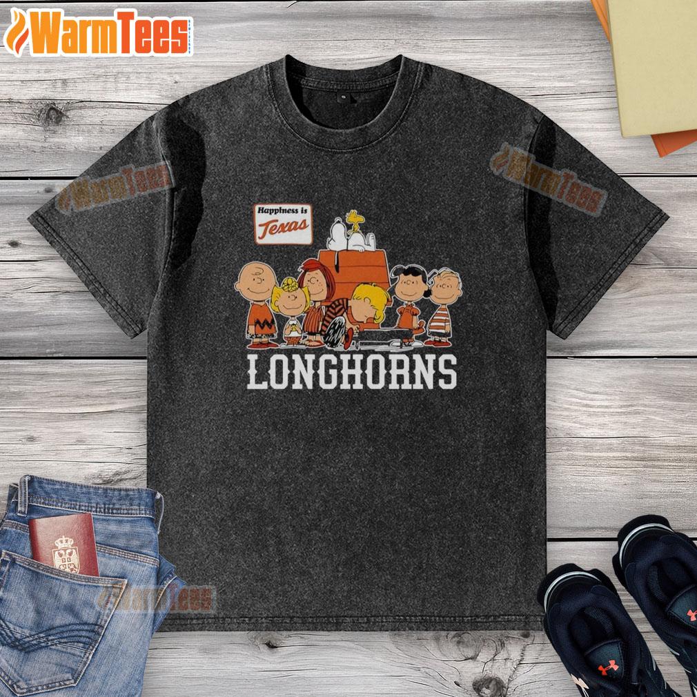 Nice Peanuts The Gang Happiness Is Texas Longhorns T-Shirt - Image 6