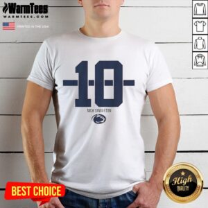 Nice Penn State Nittany Lions Football Nicholas Singleton #10 Stripe T-Shirt