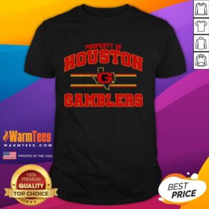 Nice Property Of Houston Gamblers UFL Logo T-Shirt