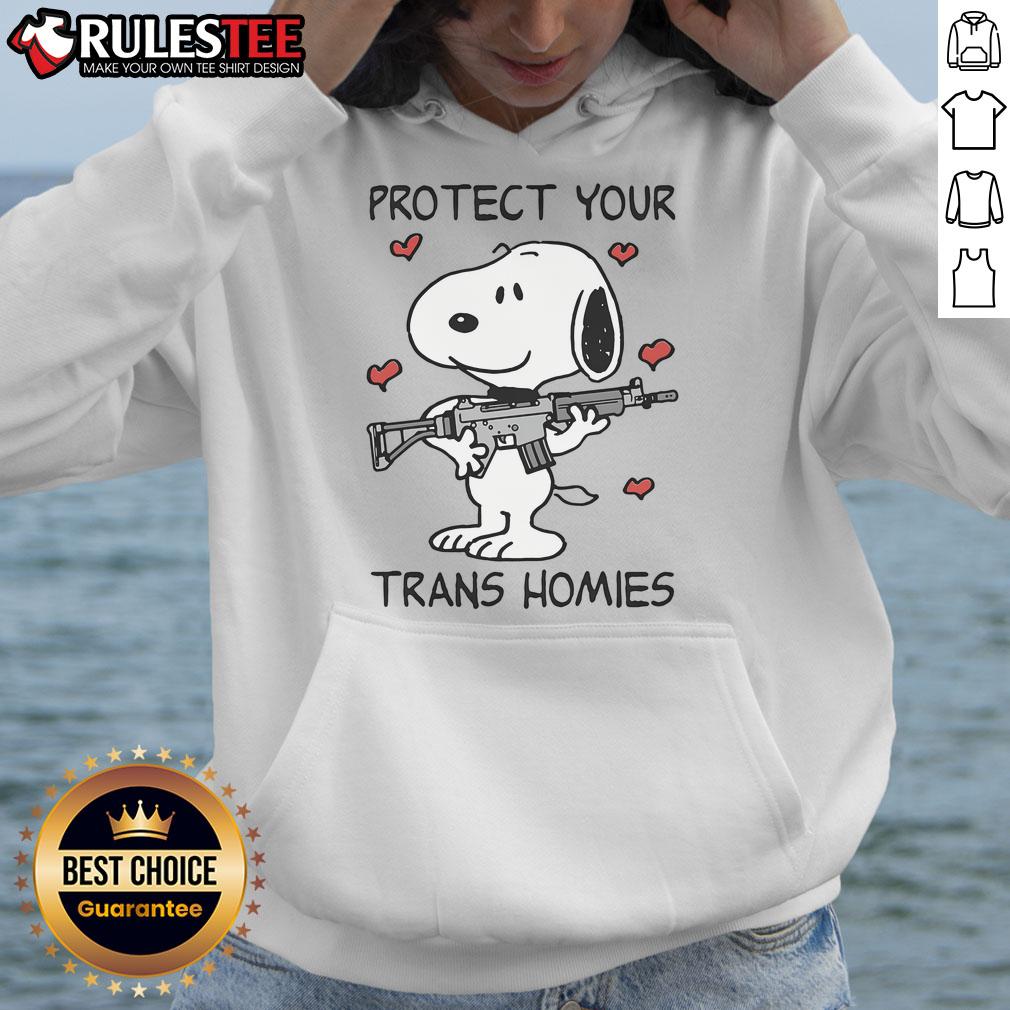 Nice Protect Your Trans Homies Snoopy Dog T-Shirt - Image 2