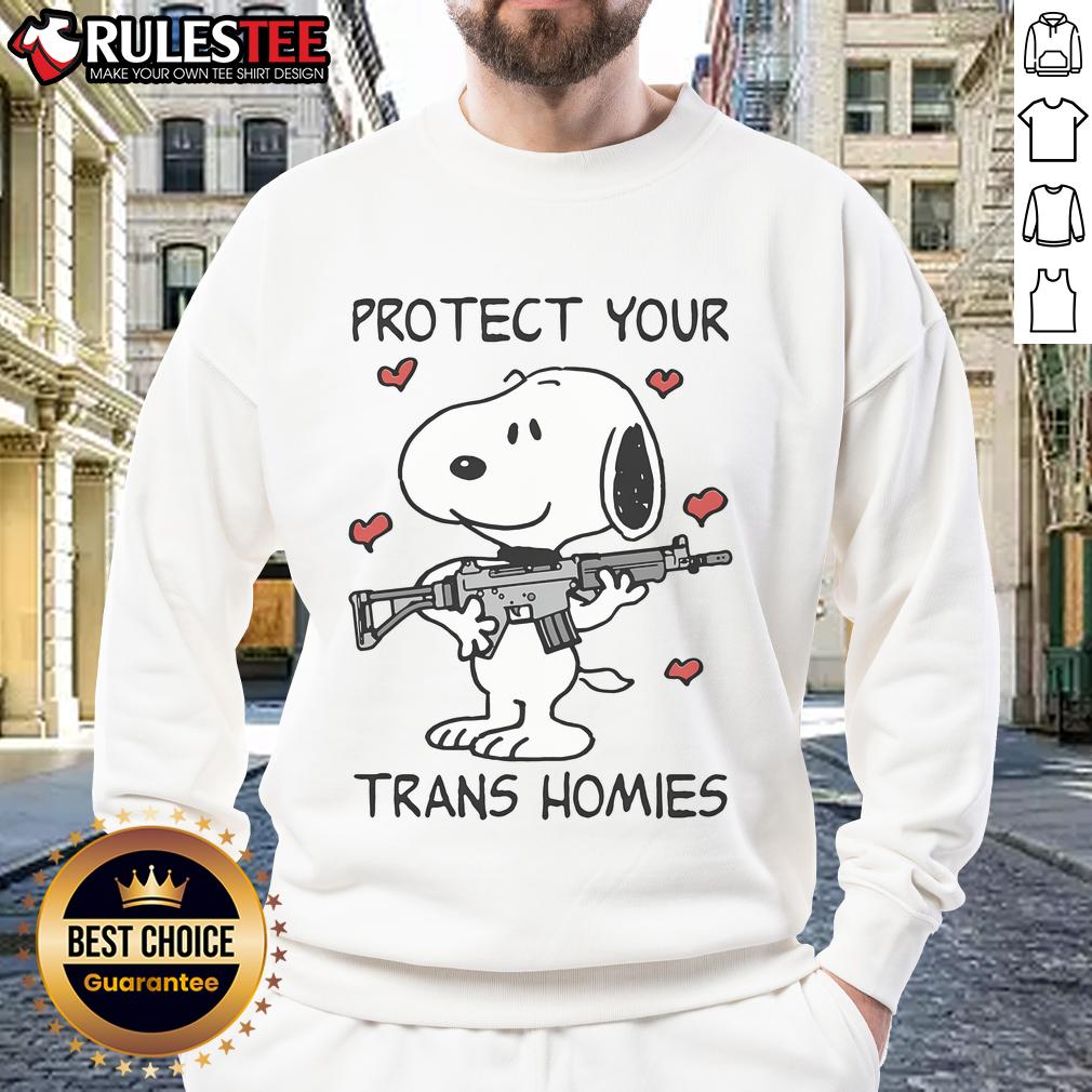 Nice Protect Your Trans Homies Snoopy Dog T-Shirt - Image 4