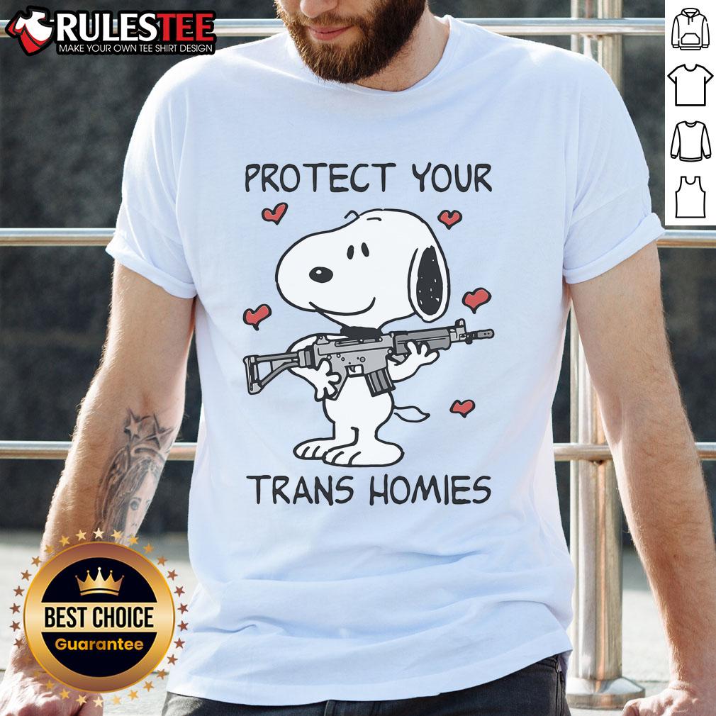 Nice Protect Your Trans Homies Snoopy Dog T-Shirt