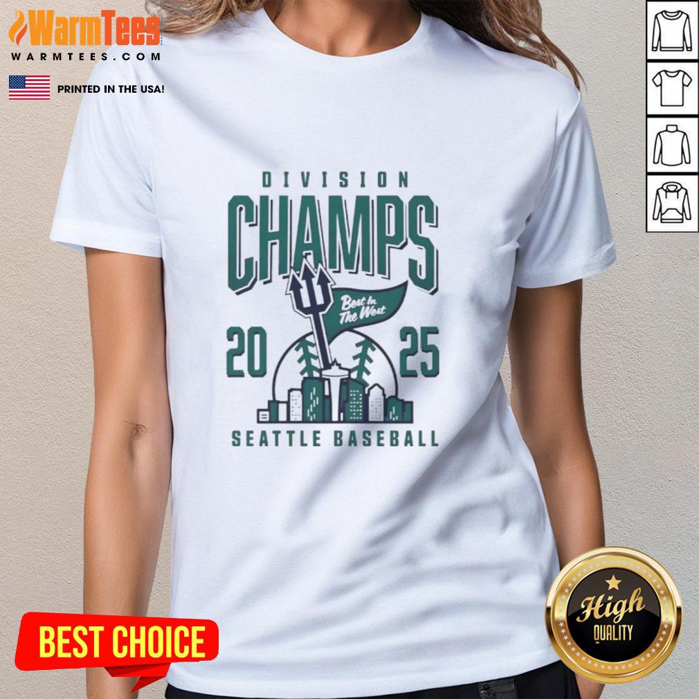 Nice Seattle Mariners 2025 Division Champs Best In The West T-Shirt - Image 3
